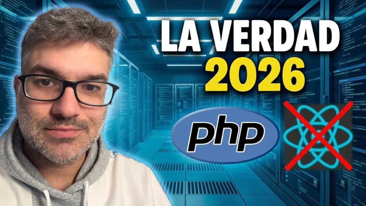 Miniatura del vídeo «Por qué sigo apostando mi carrera a PHP en 2026 (y tú también deberías)»